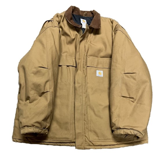 VTG Carhartt Detroit Lined Jacket C03 BRN 3XL(54) Reg Outdoors Coat Made In USA - Picture 7 of 16